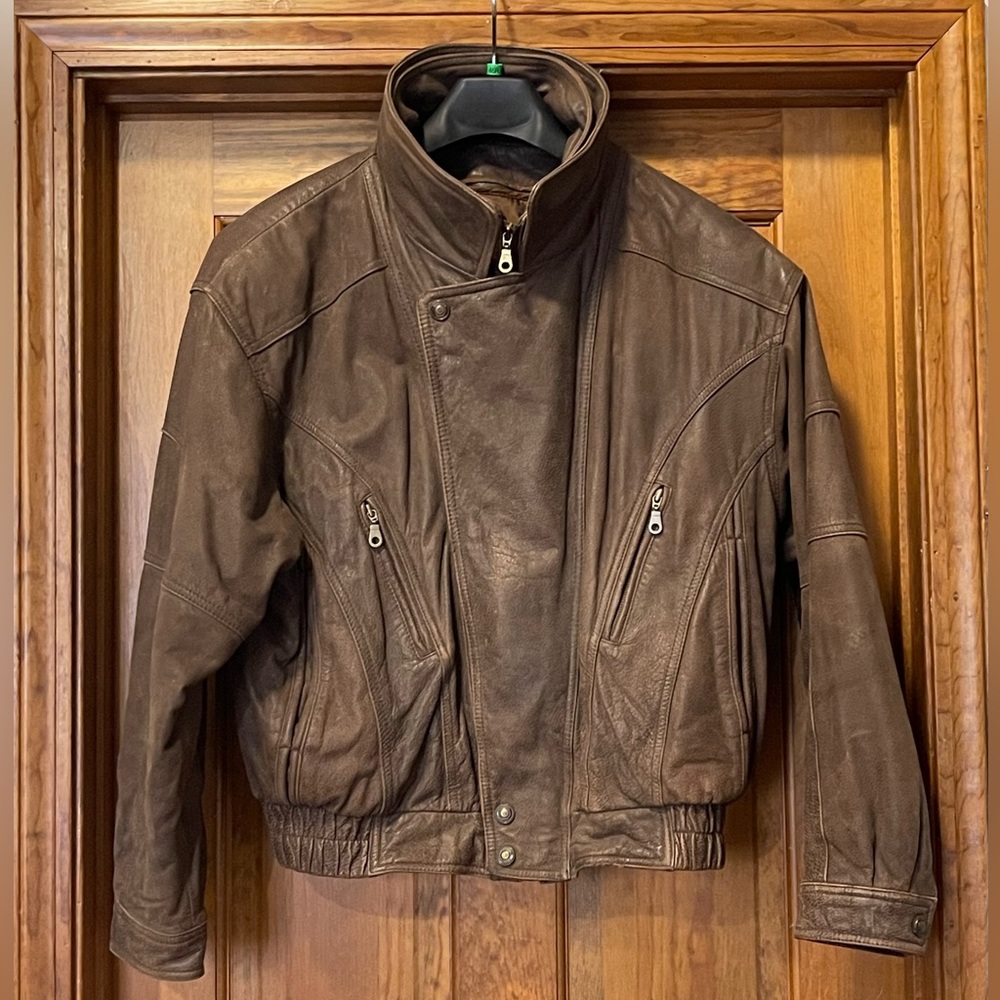SOLD ‼️Mens WILSONS LEATHER Bomber Jacket Zip Out Thinsulate Lining Zipper Snaps - Picture 5 of 12